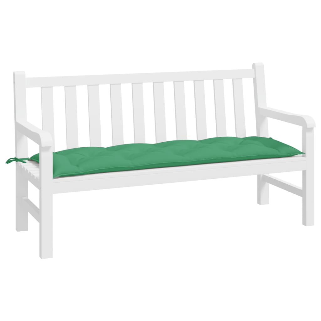 vidaXL Sodo suoliuko pagalvėlė, žalios spalvos, 150x50x7cm, audinys