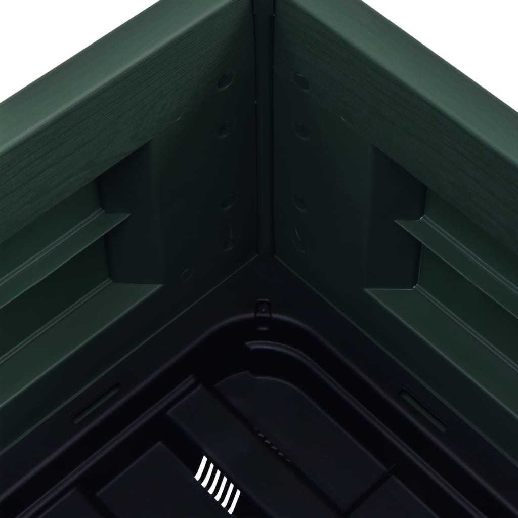 vidaXL Aukštas sodo lovelis, žalios spalvos, 43x43x35cm, PP
