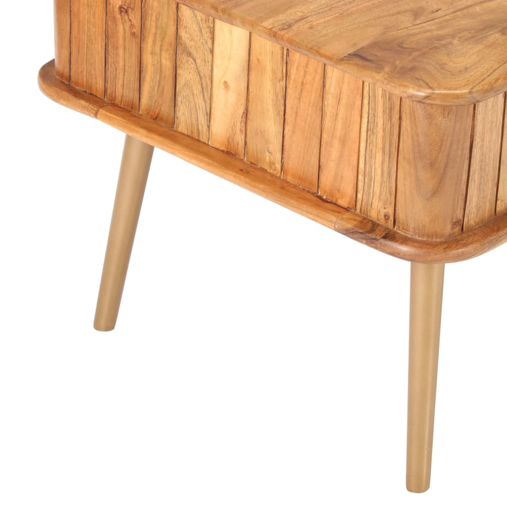 vidaXL Kavos staliukas, 100x50x40cm, akacijos medienos masyvas