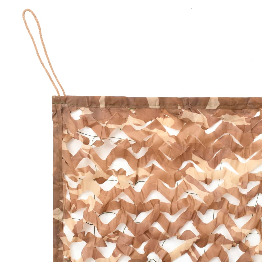 vidaXL Kamufliažinis tinklas su laikymo krepšiu, smėlio spalvos, 2x4m