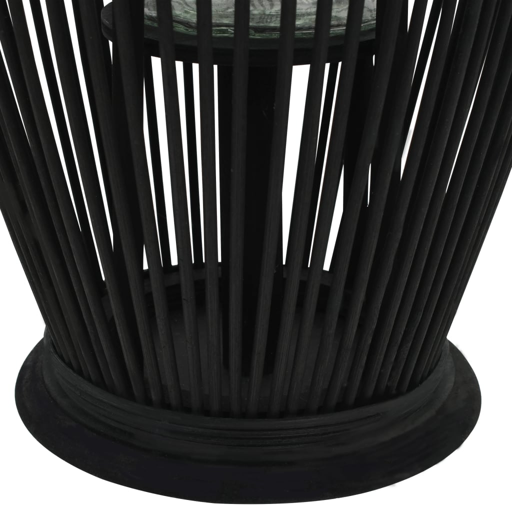 vidaXL Pakabinamas žibintas žvakei, juodas, 60cm, bambukas