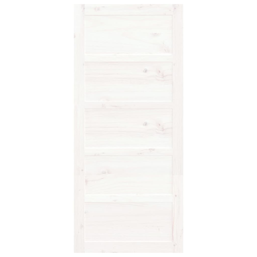 vidaXL Tvarto durys, baltos, 90x1,8x204,5cm, pušies medienos masyvas