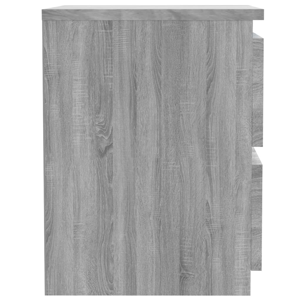 vidaXL Naktinės spintelės, 2vnt., pilkos ąžuolo, 30x30x40cm, mediena