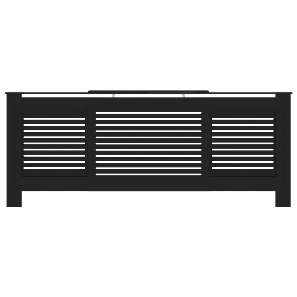 vidaXL Radiatoriaus uždangalas, juodos spalvos, 205cm, MDF