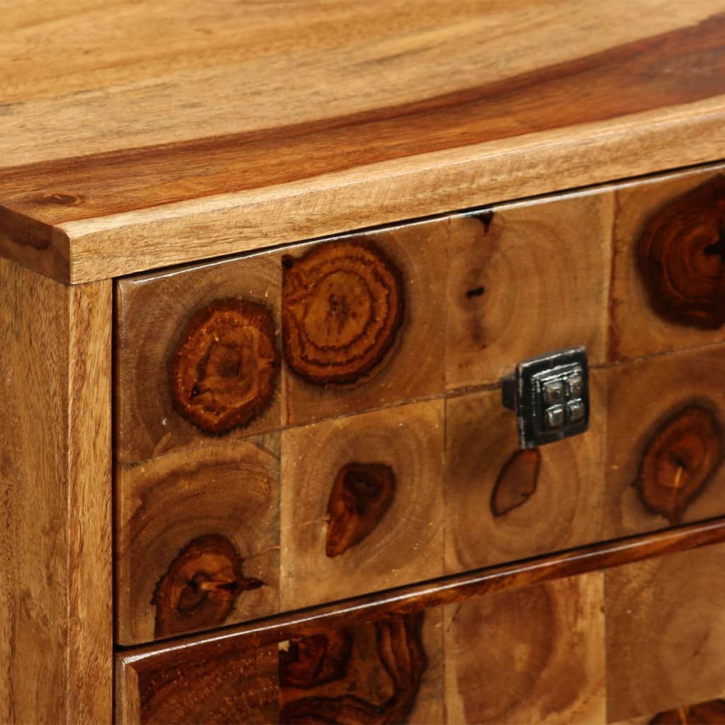 vidaXL Naktinis staliukas, rausvosios dalbergijos mediena, 37x30x54cm