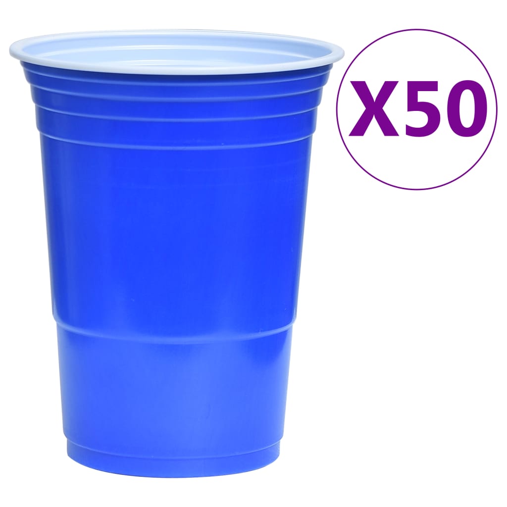 vidaXL Beer Pong stalo žaidimo rinkinys, 0,5l, plastikas