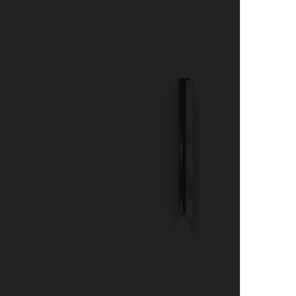 vidaXL Sieninė spintelė, juodos spalvos, 60x31x60cm, apdirbta mediena