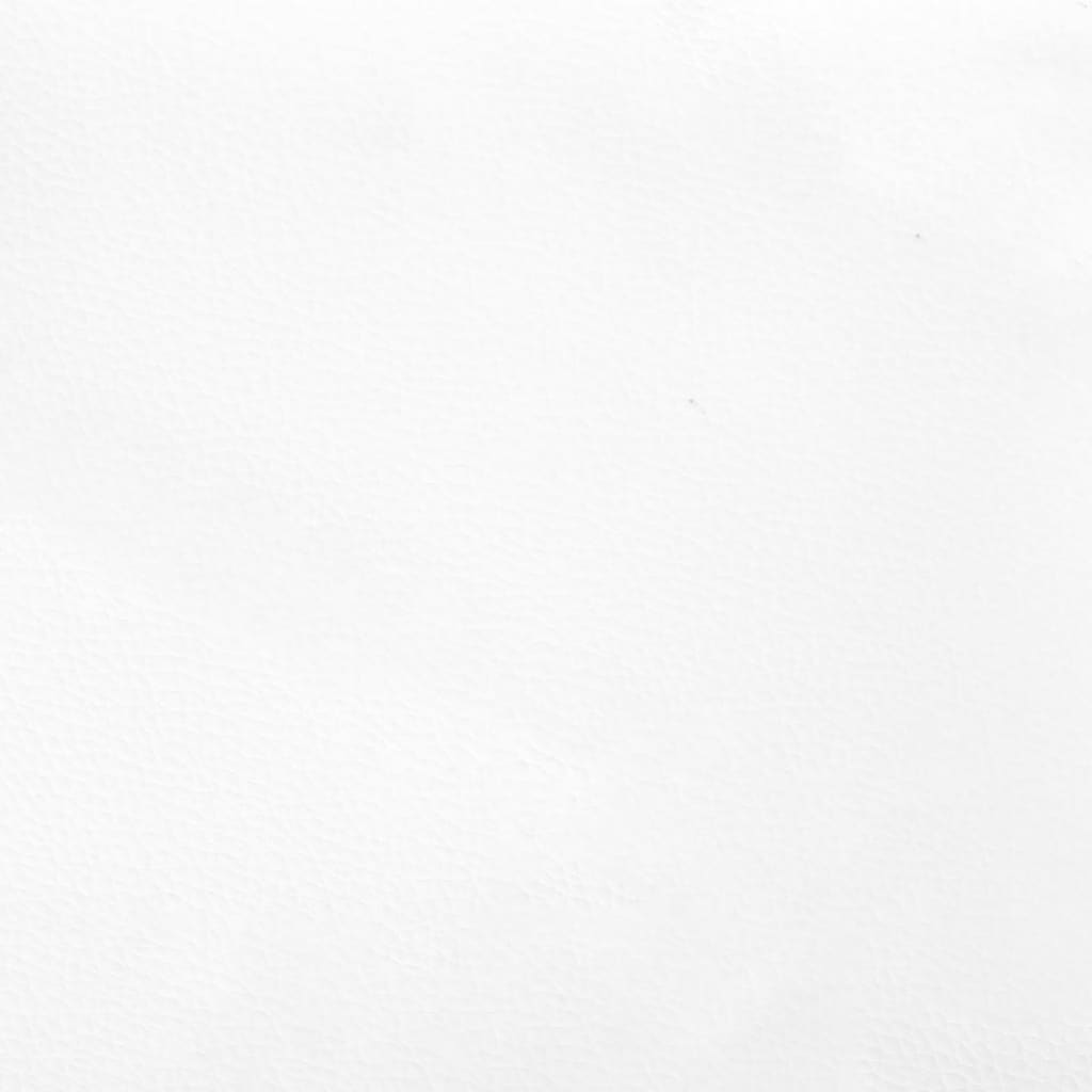 vidaXL Lova su spyruoklėmis/čiužiniu/LED, balta, 120x190cm, oda