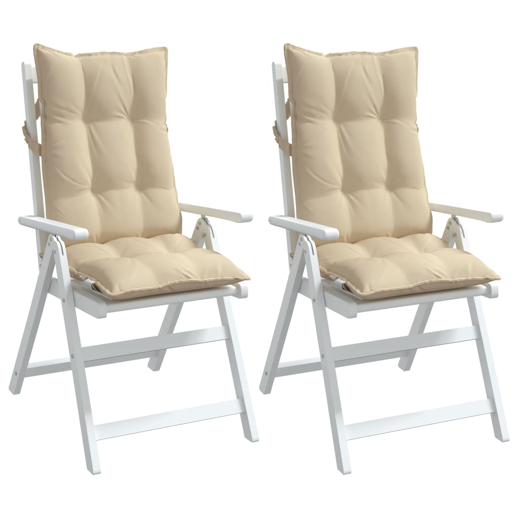 vidaXL Kėdės pagalvėlės, 2vnt., smėlio spalvos, oksfordo audinys