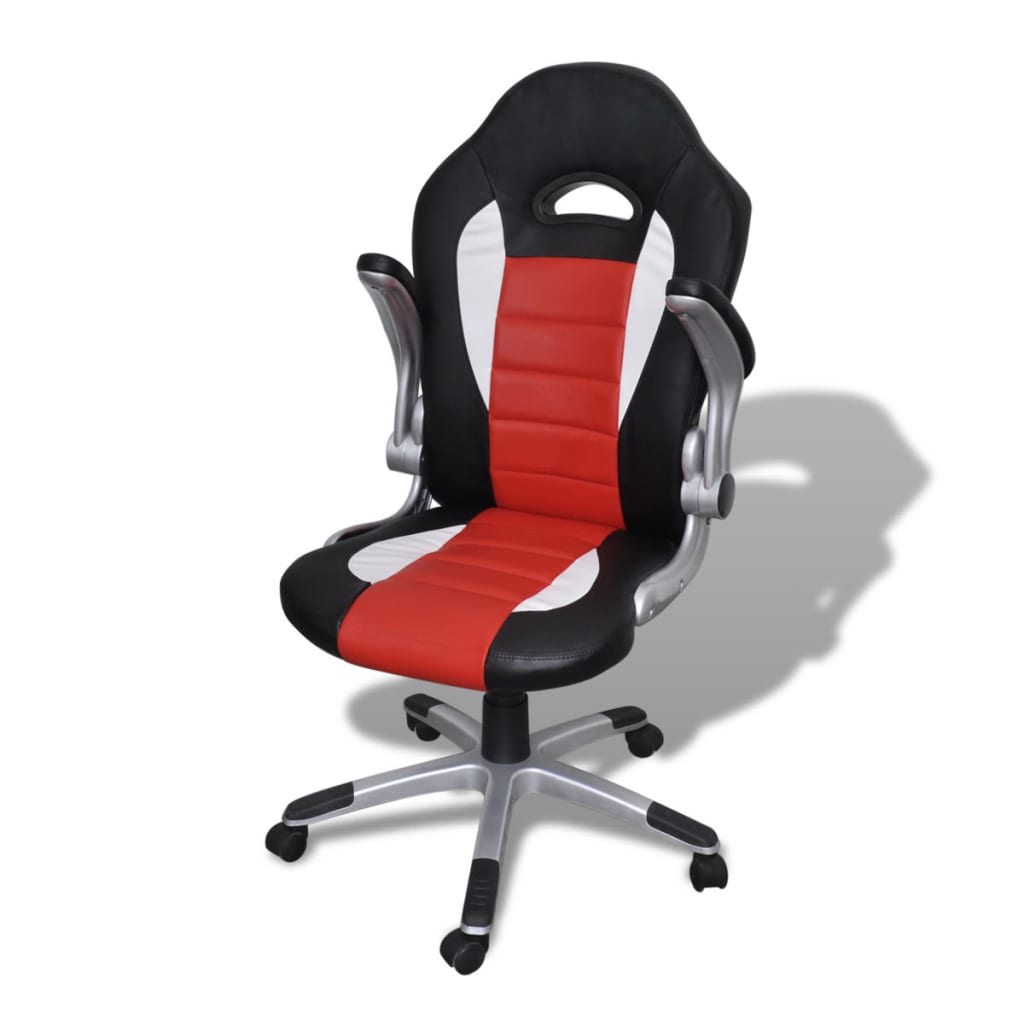 Modernaus Dizaino, Dirbtinės Odos Biuro Kėdė, Raudona