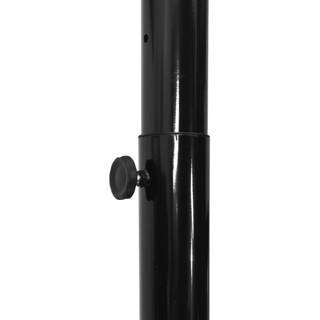 vidaXL Krepšinio stovas, juodos spalvos, 258–363cm, polietilenas