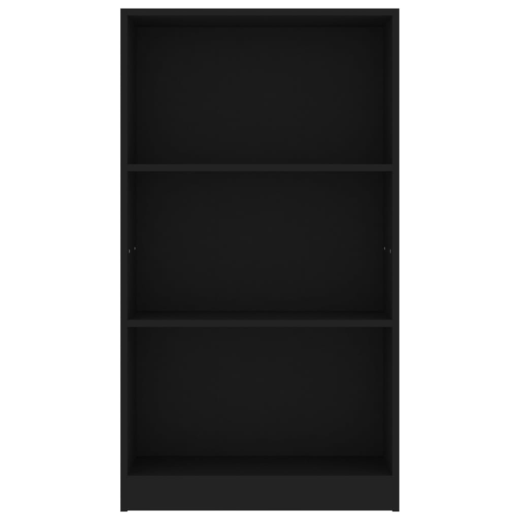vidaXL Spintelė knygoms, 3 lentynos, juoda, 60x24x109cm, mediena