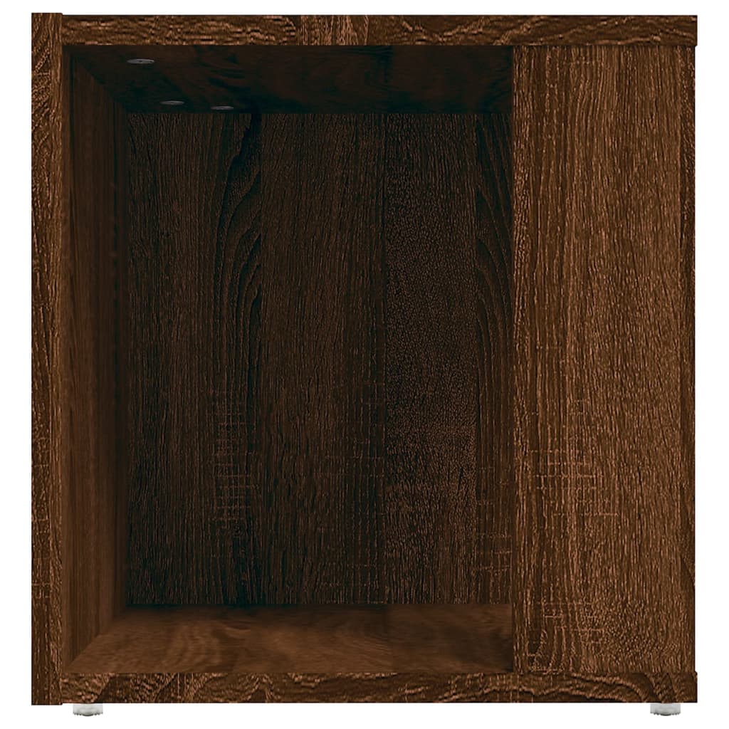 vidaXL Šoninis staliukas, rudas ąžuolo, 33x33x34,5cm, mediena
