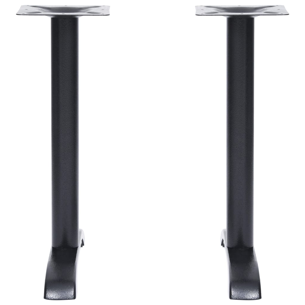 vidaXL Bistro stalo kojos, 2vnt., juodos spalvos, 61x8x72cm, ketus