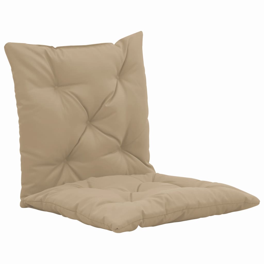 vidaXL Supamos kėdės pagalvėlės, 2vnt., smėlio spalvos, 50cm, audinys