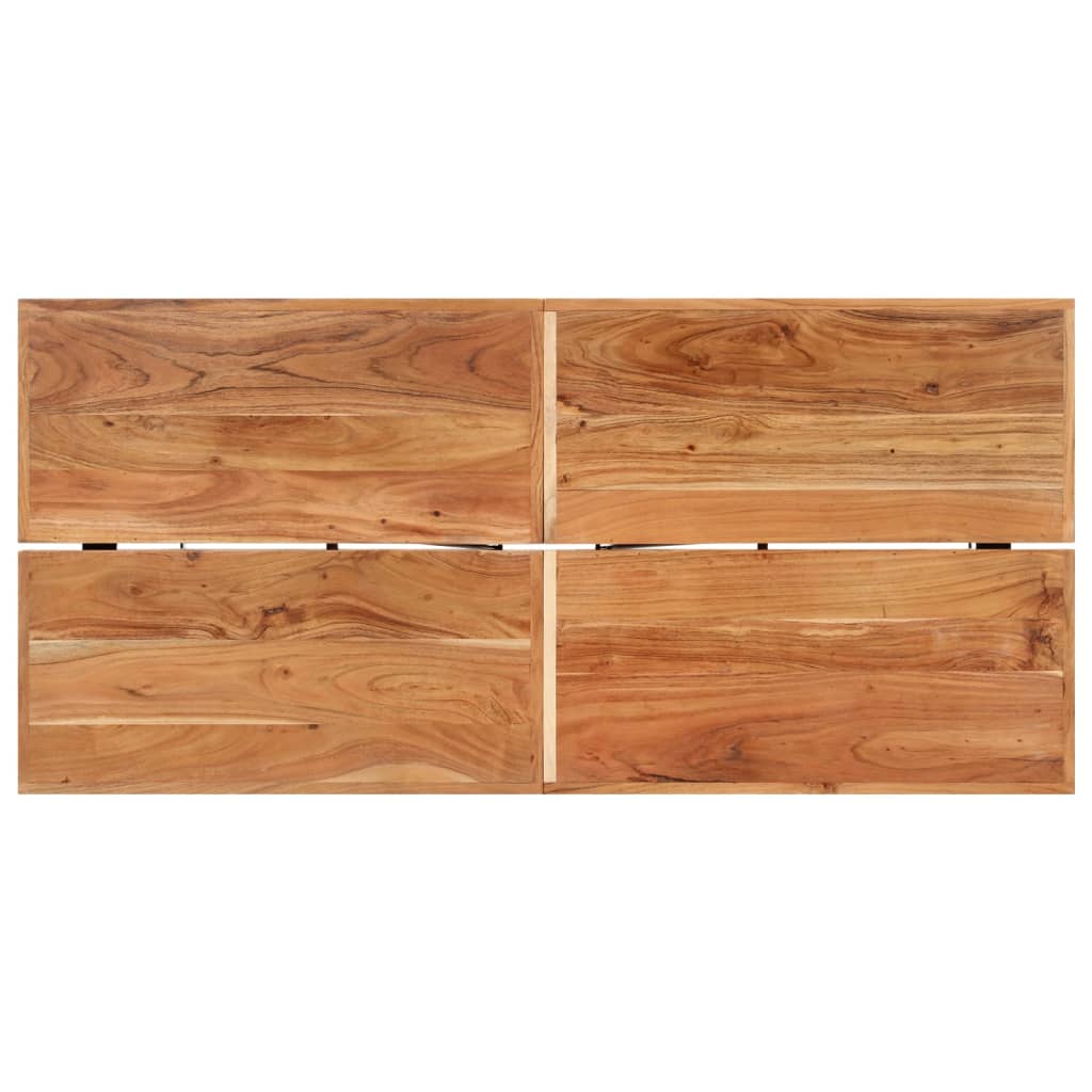 vidaXL Baro stalas, 150x70x107cm, akacijos medienos masyvas ir geležis