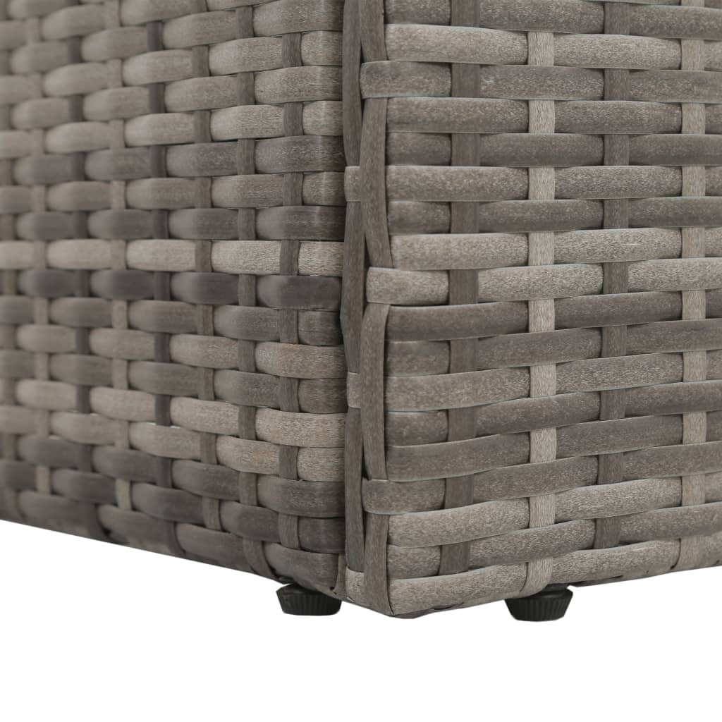 vidaXL Sodo gultas, pilkas, 195x60 cm, poliratanas