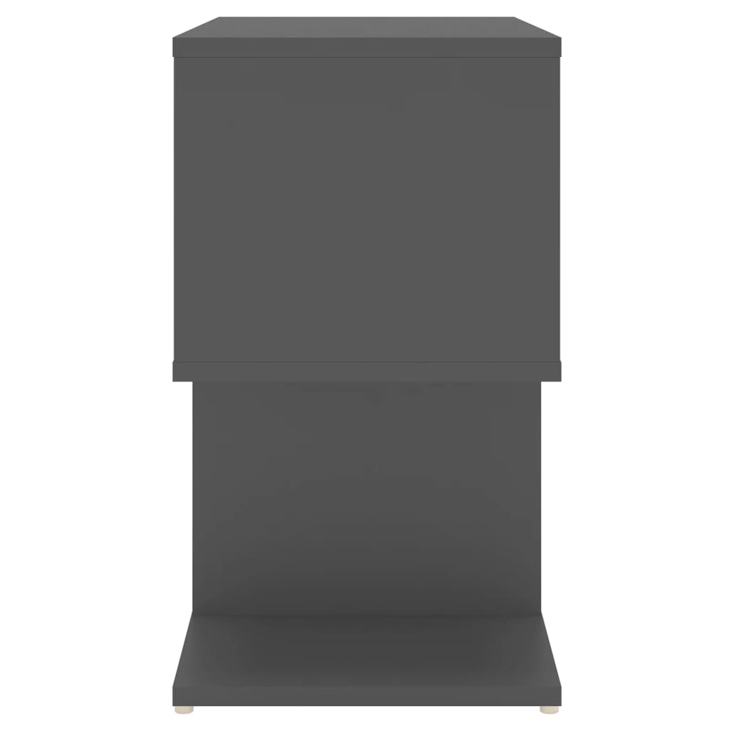 vidaXL Naktinė spintelė, pilkos spalvos, 50x30x51,5cm, MDP