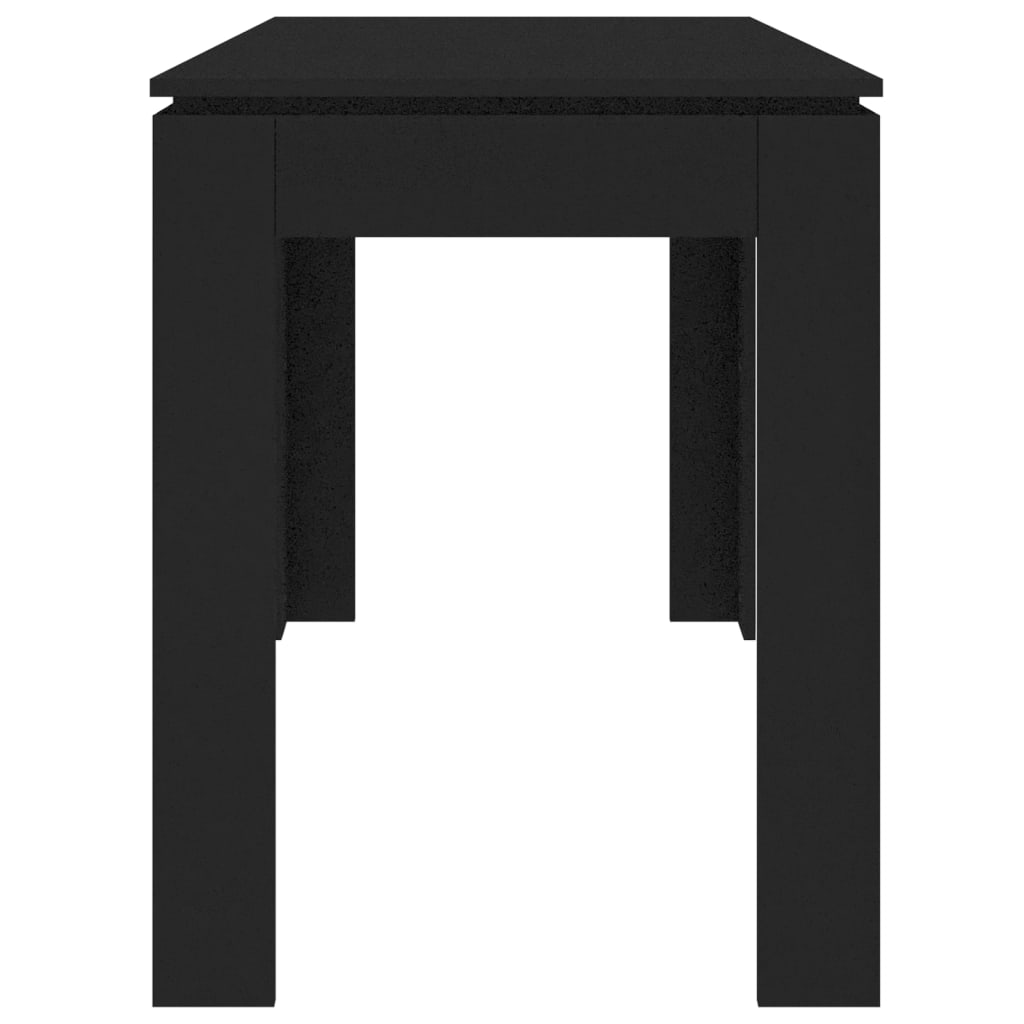 vidaXL Valgomojo stalas, juodos spalvos, 120x60x76cm, apdirbta mediena