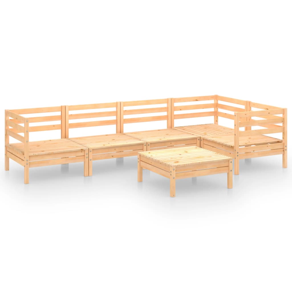 vidaXL Sodo poilsio baldų komplektas, 6 dalių, pušies medienos masyvas