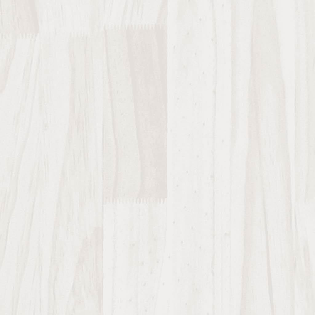 vidaXL Sodo lovelis, baltas, 110x31x70cm, pušies medienos masyvas