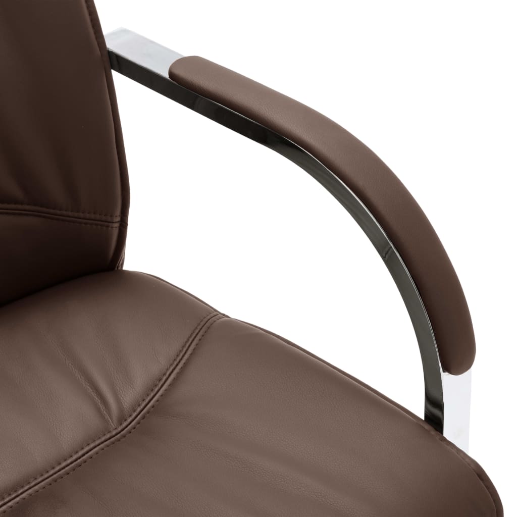 vidaXL Gembinė biuro kėdė, rudos spalvos, dirbtinė oda
