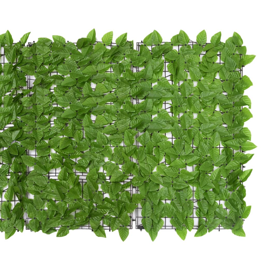 vidaXL Balkono pertvara, 600x100cm, su žaliais lapais