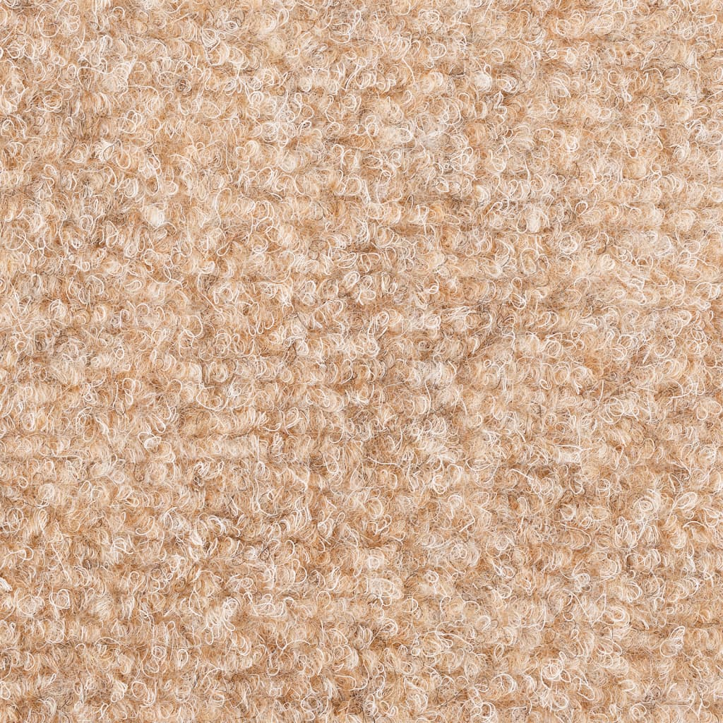 vidaXL Lipnūs laiptų kilimėliai, 15 vnt., 65x21x4 cm, rudos spalvos