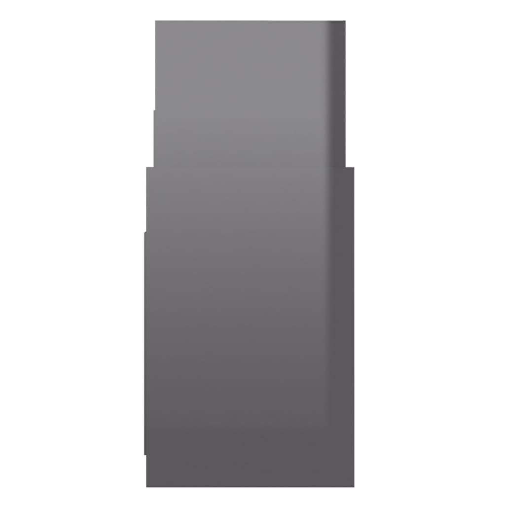 vidaXL Šoninė spintelė, pilkos spalvos, 60x26x60cm, MDP, blizgi