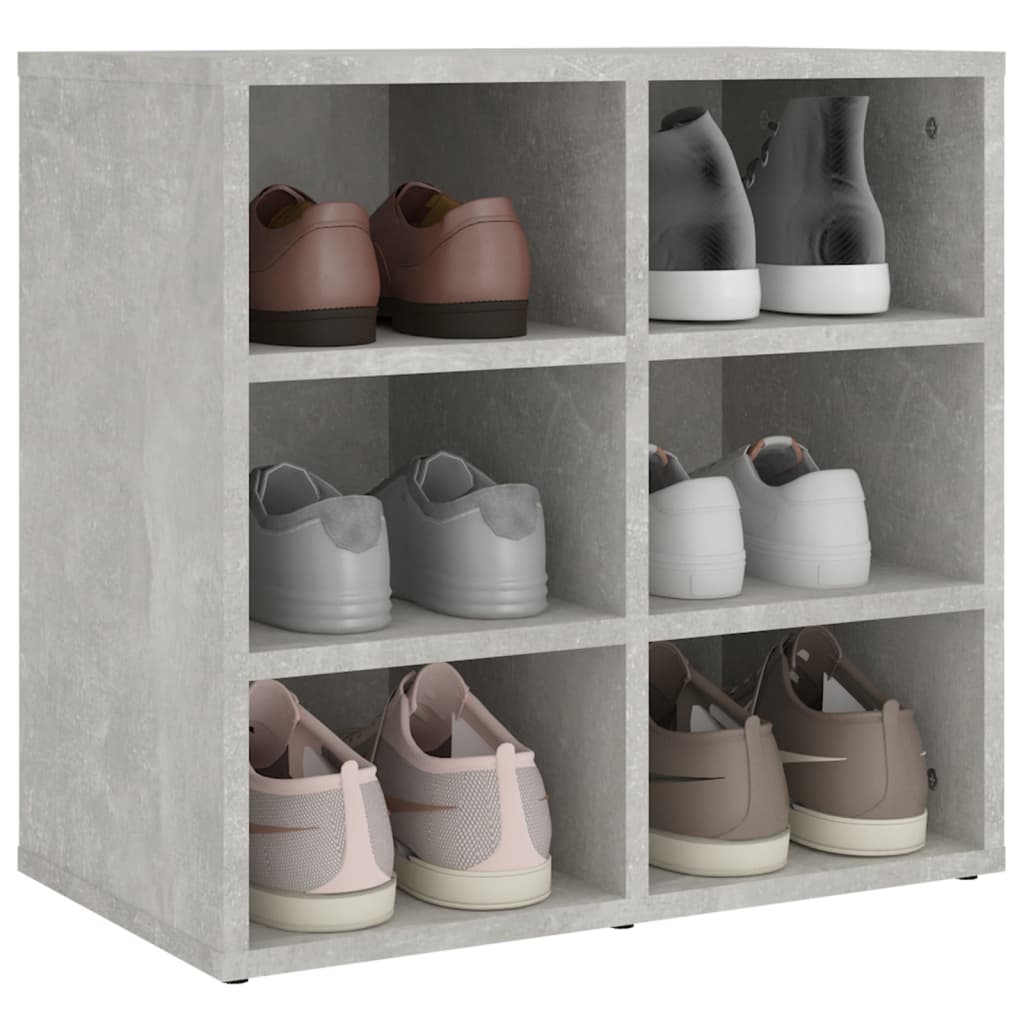 vidaXL Spintelė batams, betono pilkos spalvos, 52,5x30x50cm