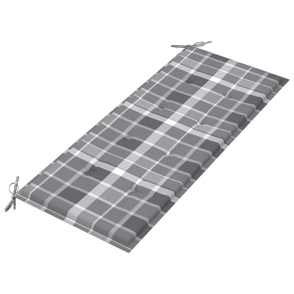 vidaXL Sodo suoliukas su pagalvėle, 120cm, bambukas (41504+314085)