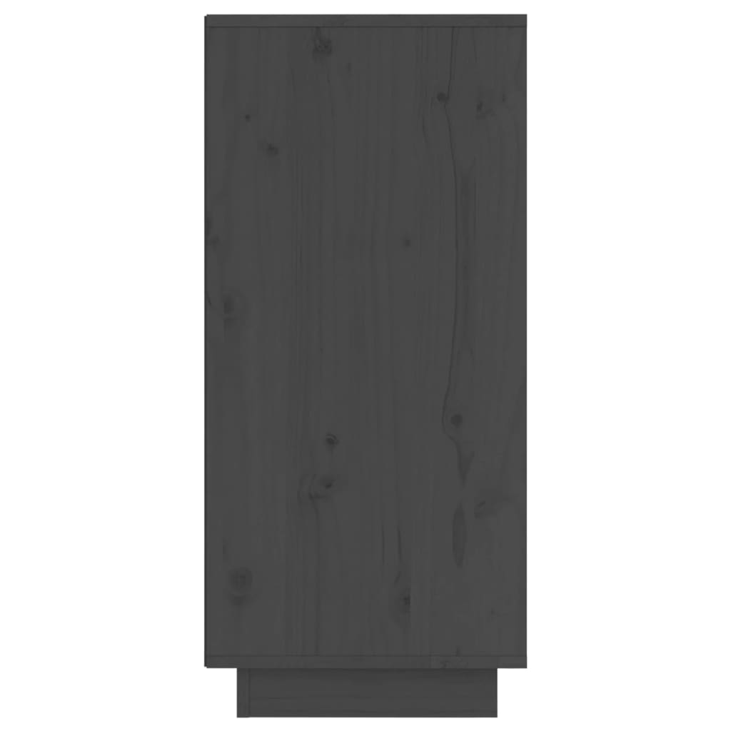 vidaXL Šoninės spintelės, 2vnt., pilkos, 31,5x34x75cm, pušies masyvas