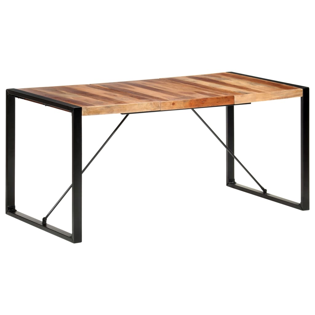 vidaXL Valgomojo stalas, 160x80x75cm, mediena su dalbergijos apdaila