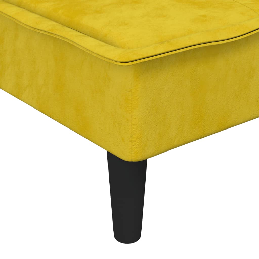 vidaXL Poilsio gultas, geltonos spalvos, aksomas