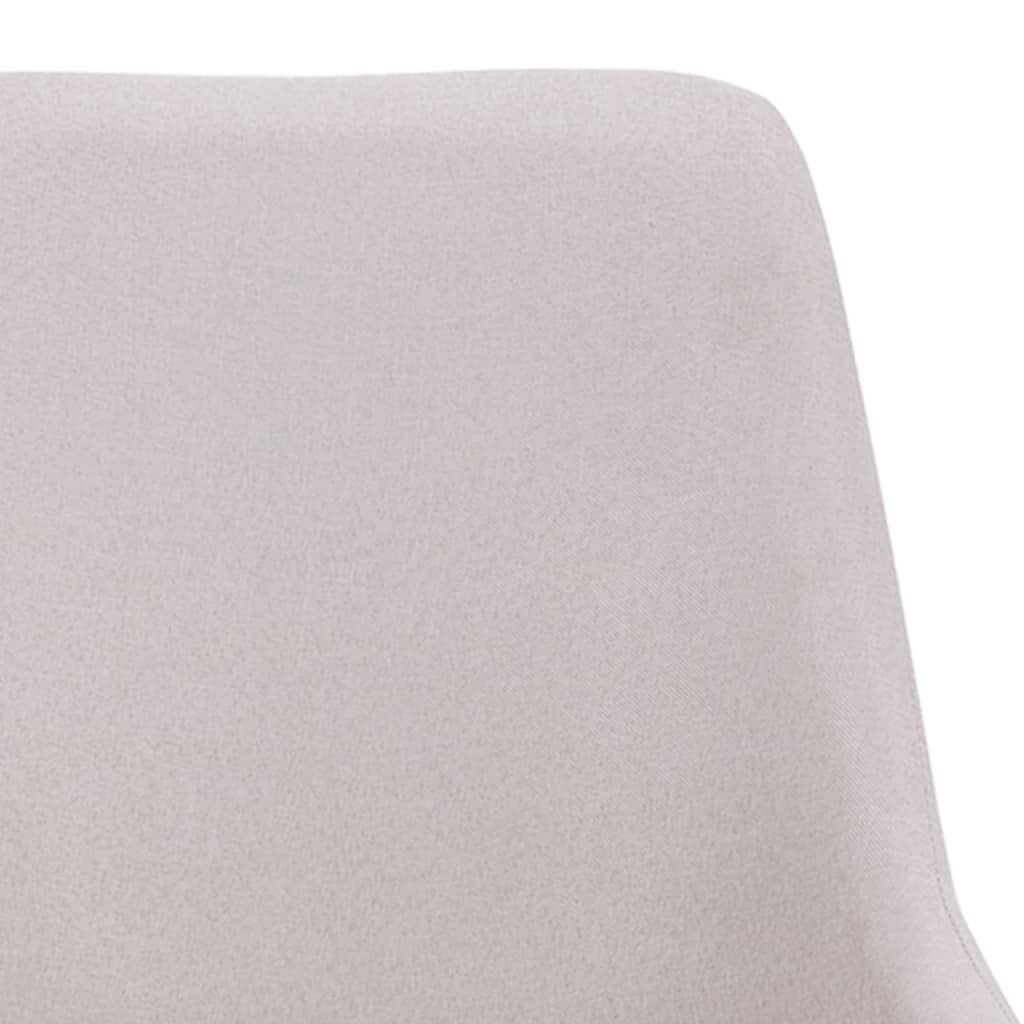 vidaXL Pasukamos valgomojo kėdės, 2vnt., kreminės spalvos, audinys
