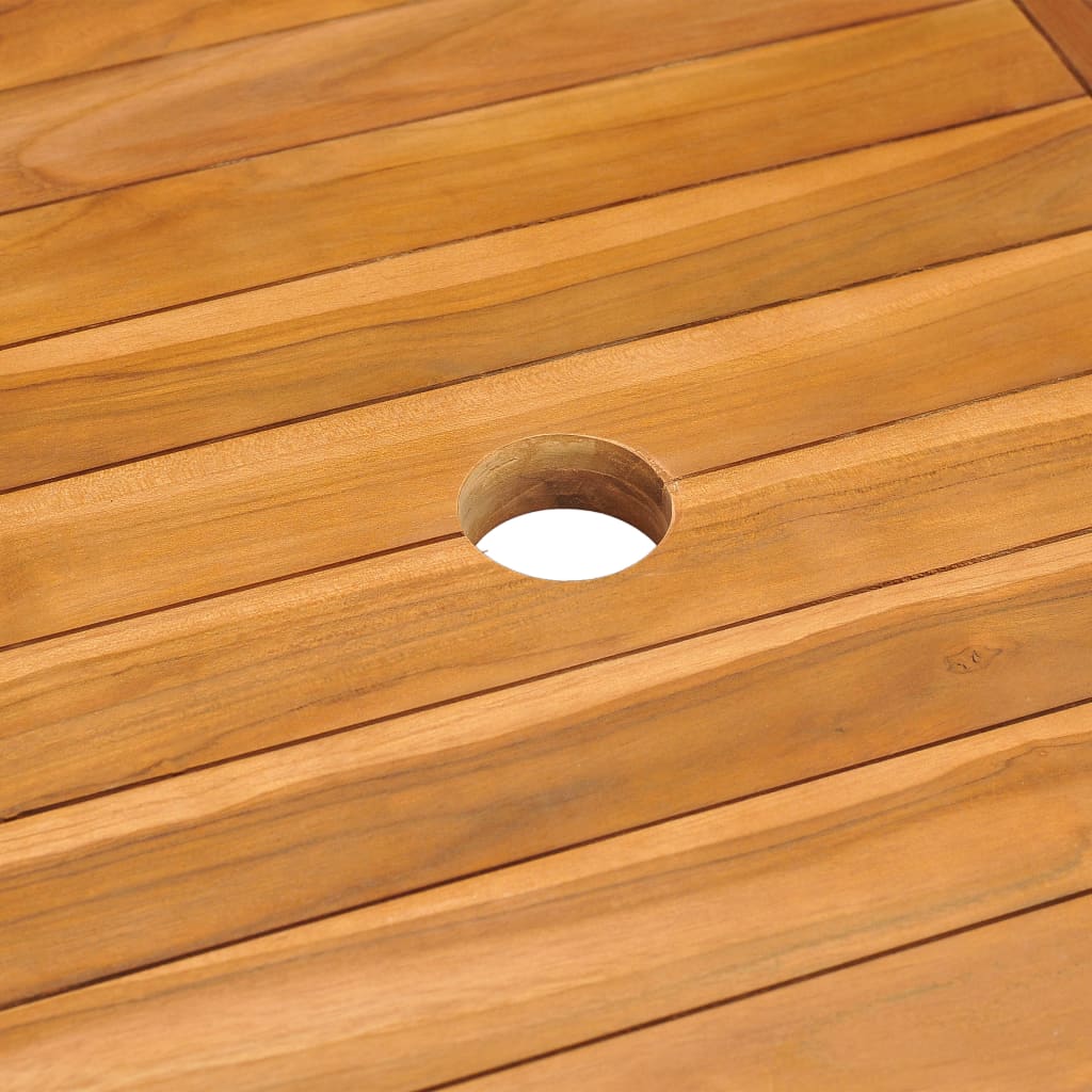 vidaXL Sodo stalas, 150x90x75cm, tikmedžio medienos masyvas