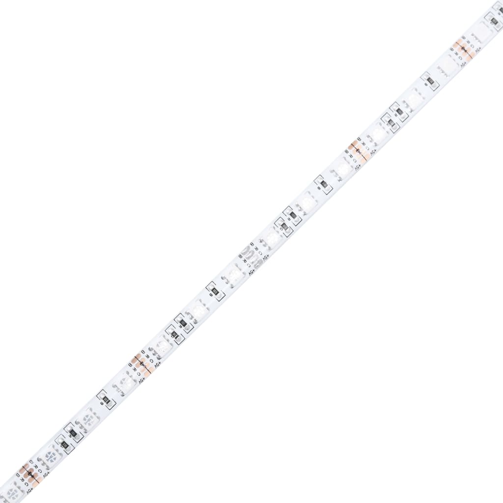 vidaXL Naktinės spintelės su LED, 2vnt., ąžuolo, 70x36,5x40cm