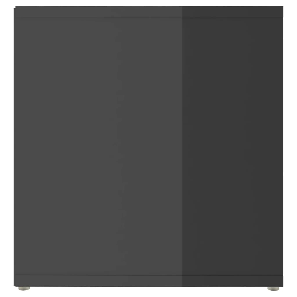 vidaXL Televizoriaus spintelė, pilka, 72x35x36,5 cm, MDP, ypač blizgi