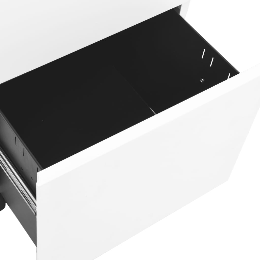 vidaXL Mobili spintelė dokumentams, balta, 39x45x60cm, plienas