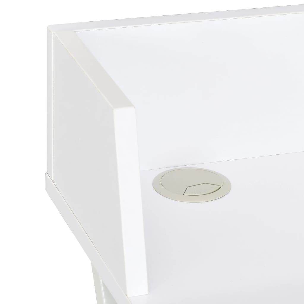vidaXL Rašomasis stalas, baltos spalvos, 80x50x84cm