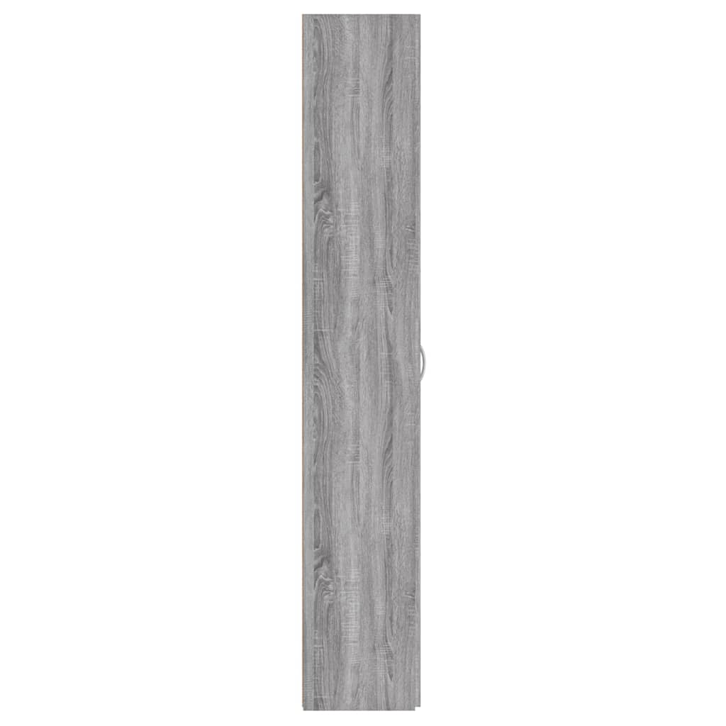 vidaXL Biuro spintelė, pilkos ąžuolo spalvos, 60x32x190cm, mediena