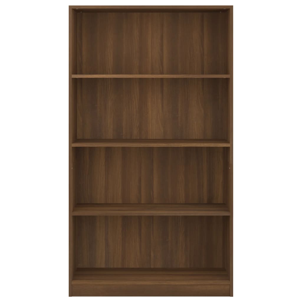 vidaXL Spintelė knygoms, 4 aukštų, ruda ąžuolo, 80x24x142cm, mediena