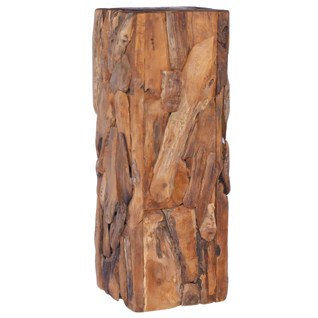 vidaXL Šoninis staliukas, 30x30x80cm, tikmedžio medienos masyvas