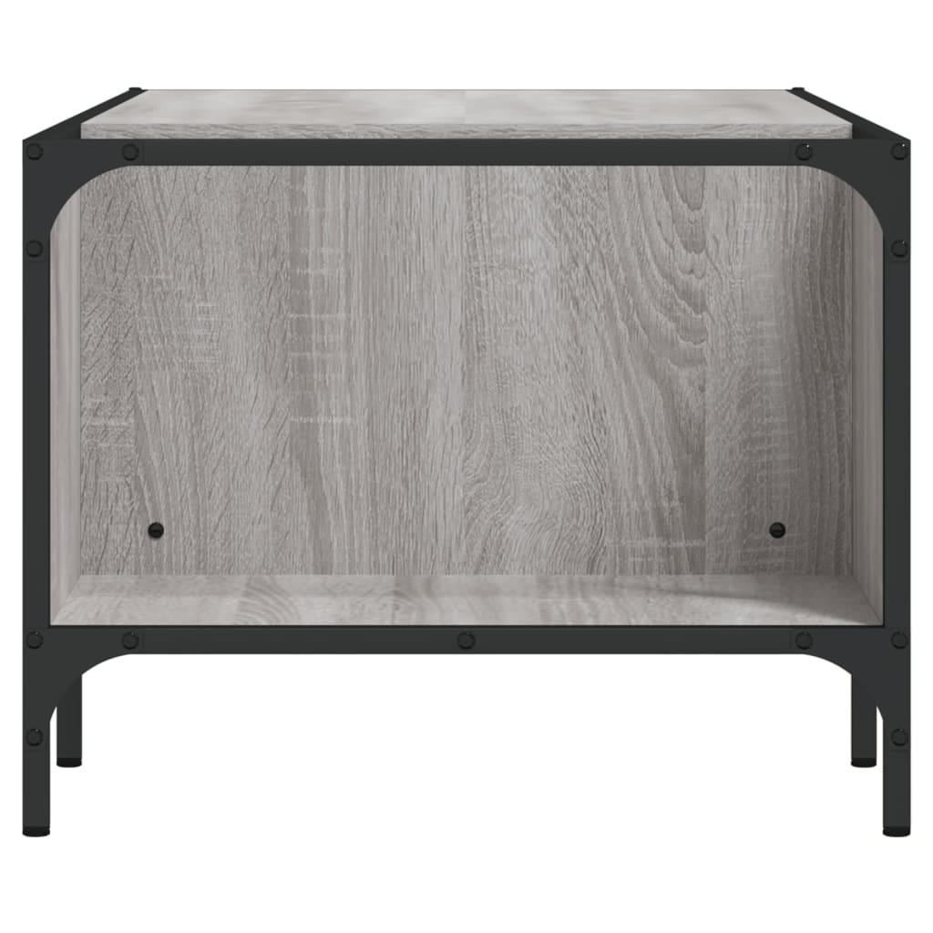 vidaXL Kavos staliukas su lentyna, pilkas ąžuolo, 100x51x40cm, mediena