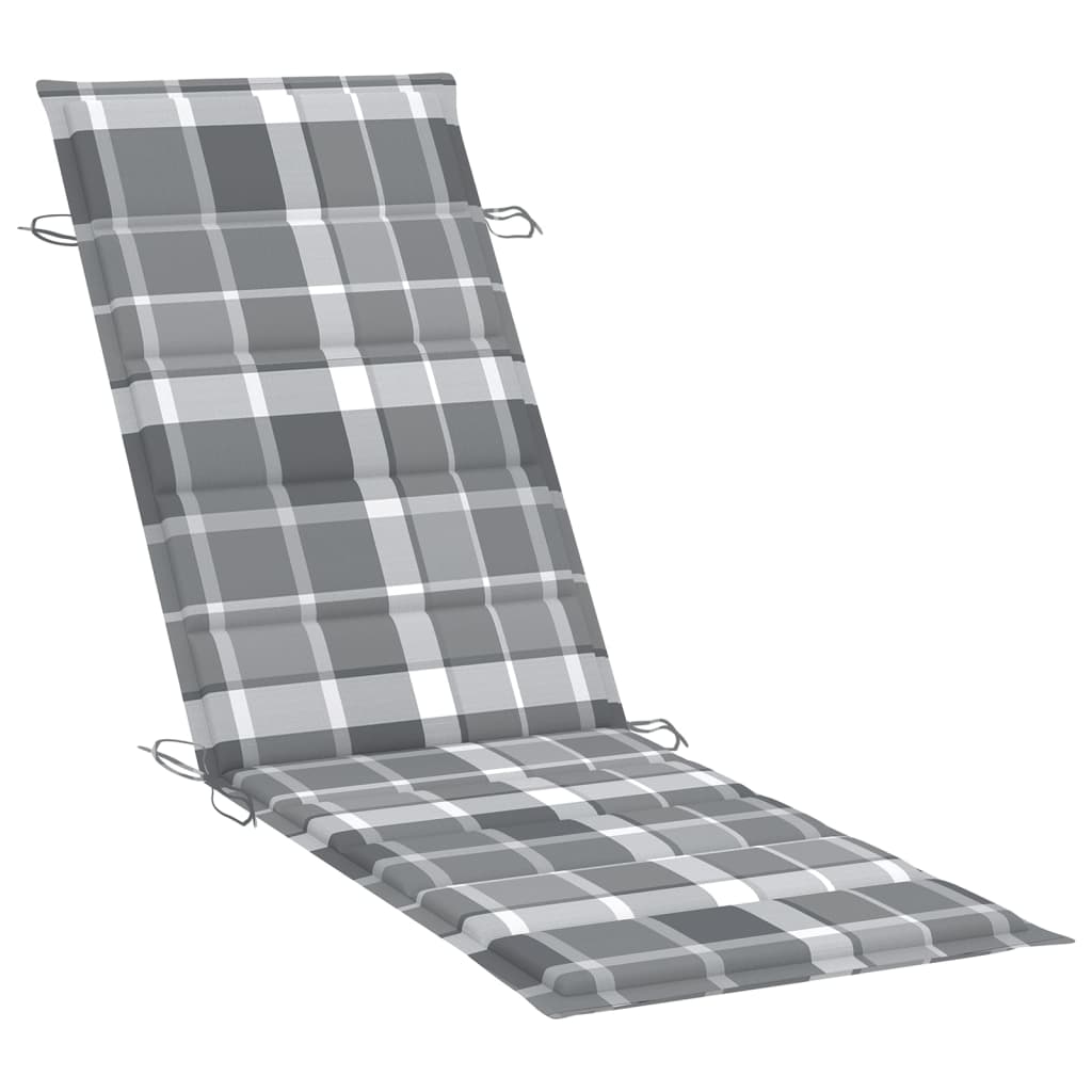 vidaXL Sodo saulės gultas su staliuku ir čiužinuku, akacijos masyvas