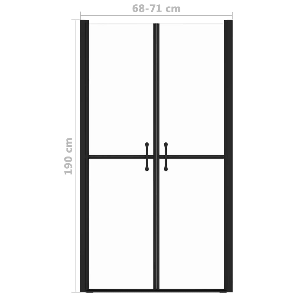 vidaXL Dušo durys, skaidrios, (68-71)x190cm, ESG
