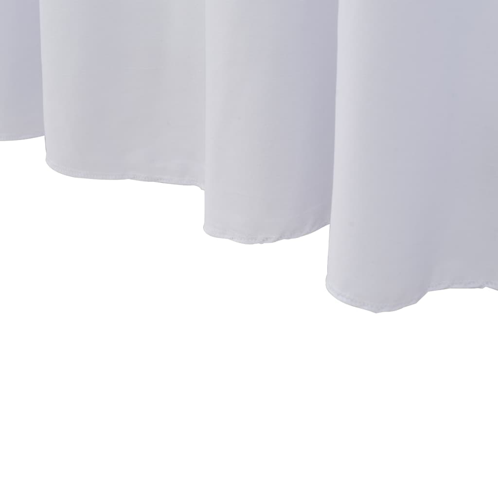 vidaXL Įtempiamos staltiesės su sijonais, 2 vnt., baltos, 183x76x74 cm