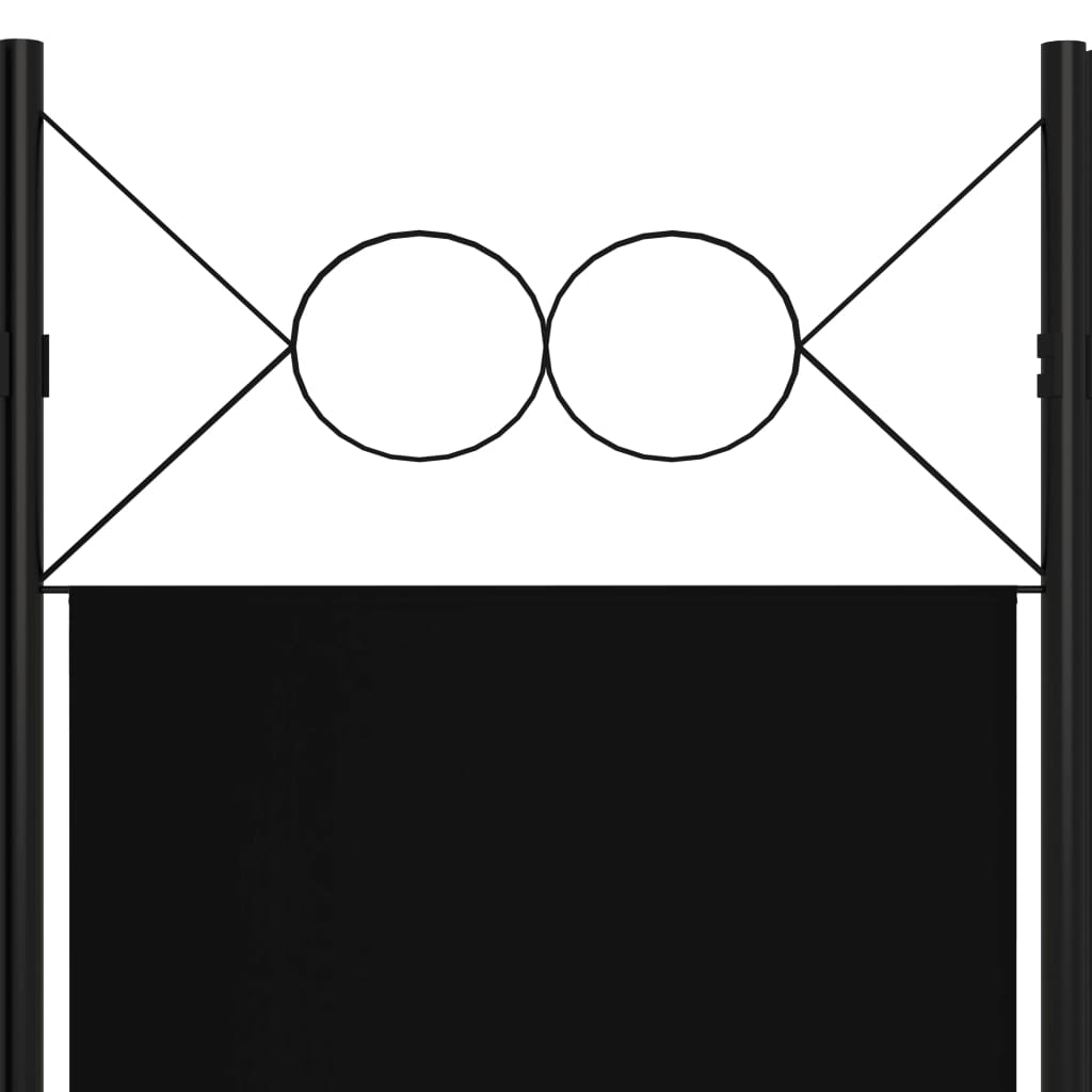 vidaXL Kambario pertvara, 4 dalių, juodos spalvos, 160x180cm