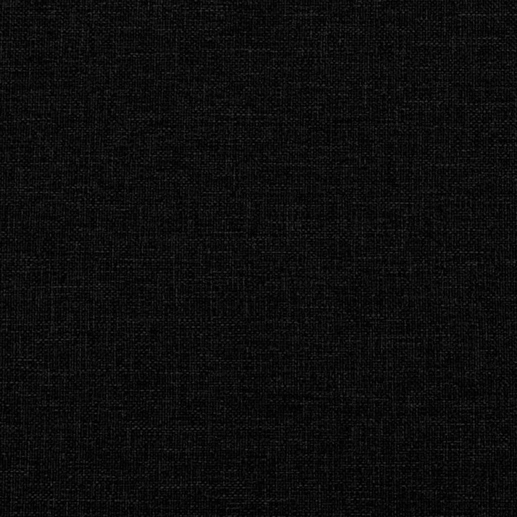 vidaXL Trivietė chesterfield sofa, juodos spalvos, audinys