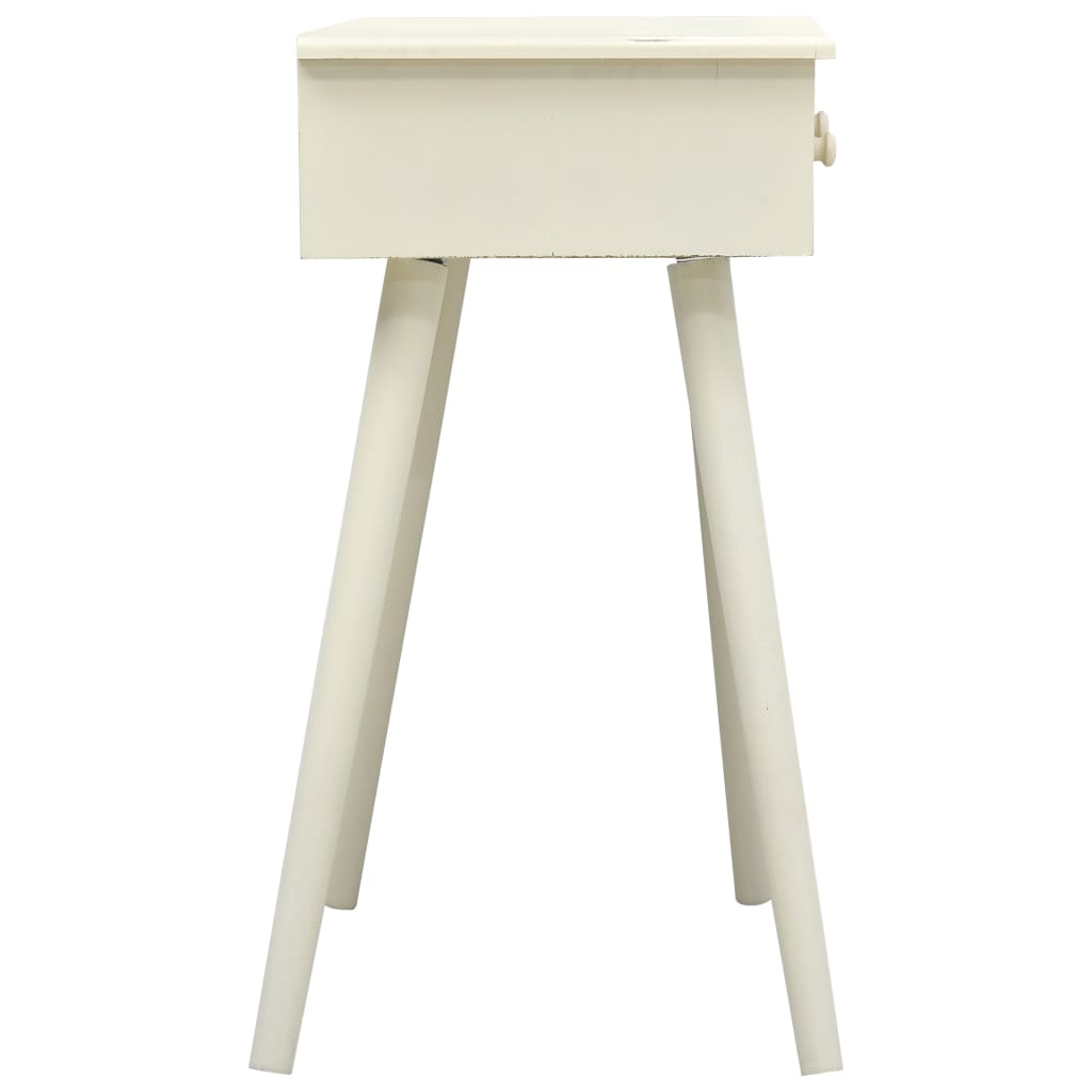 vidaXL Konsolinis staliukas, pilkas, 80x40x77,8cm, mediena, 2 stalčiai